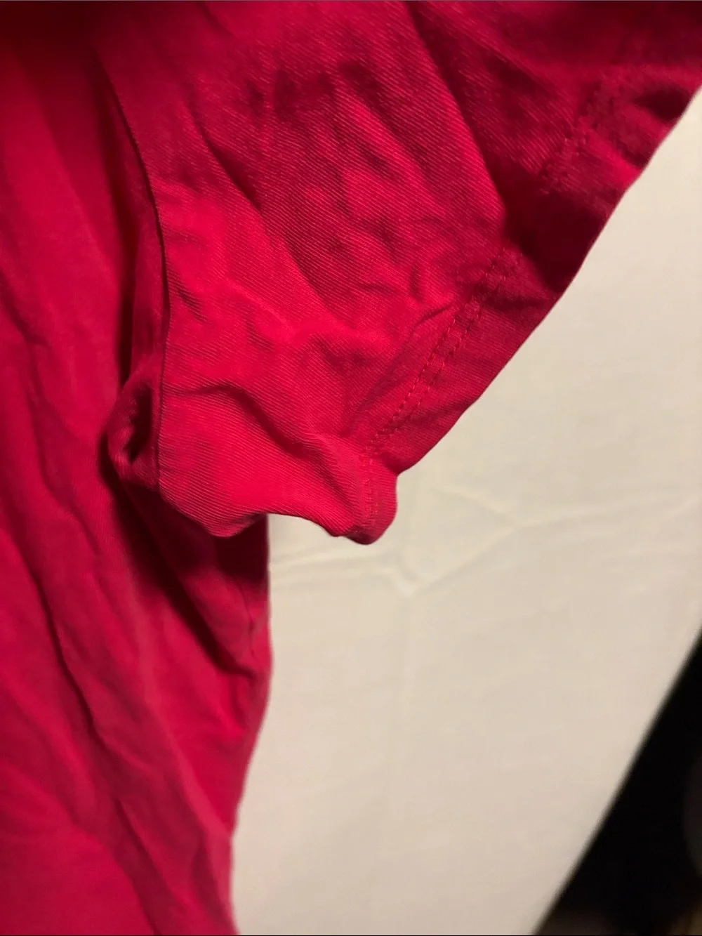 Lord & Taylor Bright Fuchsia V-Neck Short Sleeve Tee - Picture 5 of 8